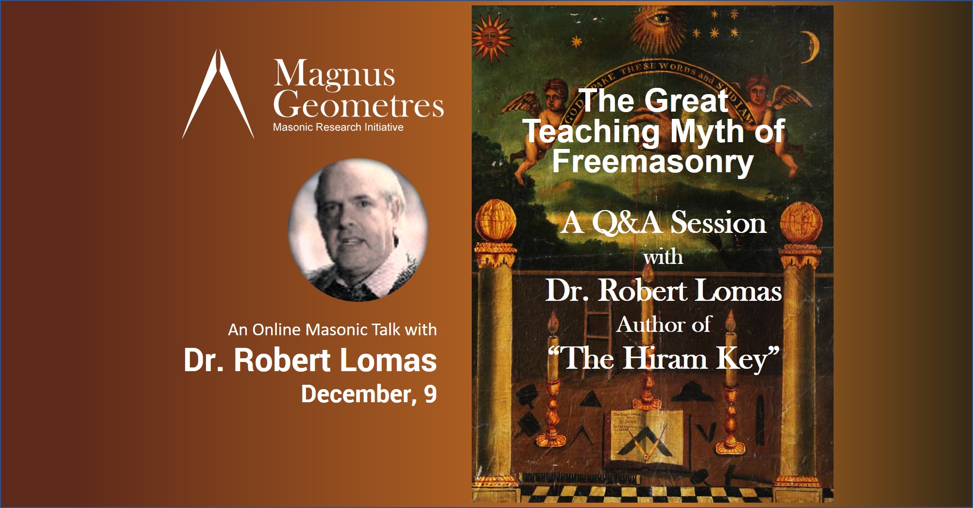 ROBERT LOMAS Event The Great Teaching Myth of Freemasonry By Dr. Robert Lomas